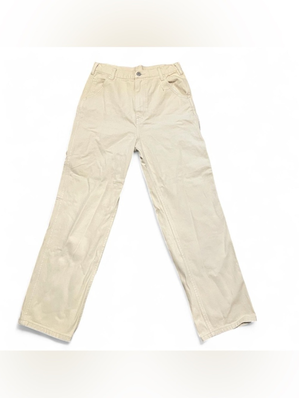 Brandy Melville Cream Straight-Leg Chinos